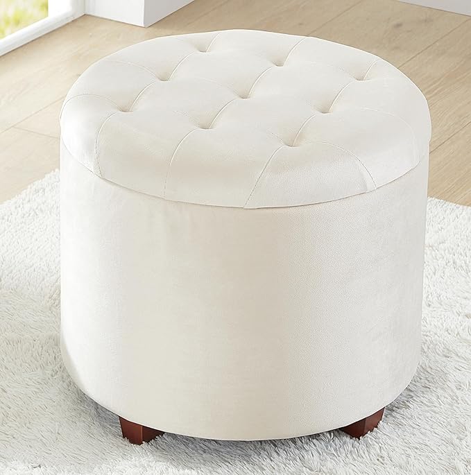 Ornavo Home Round Storage Ottoman