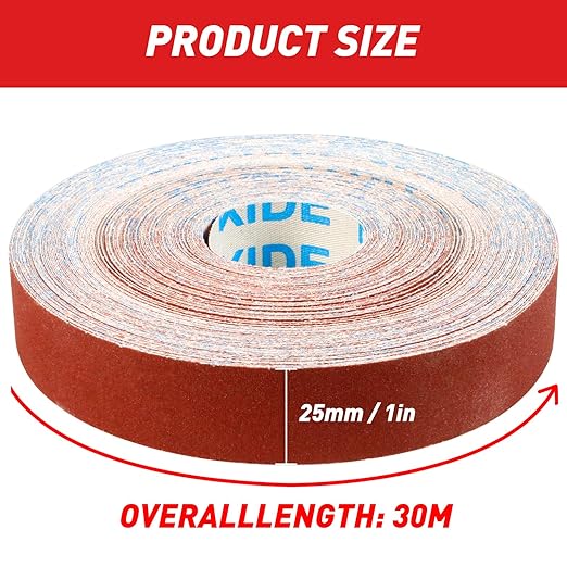 Emery Cloth Roll, 60 Grit Sandpaper Roll, Wet and Dry Emory Cloths