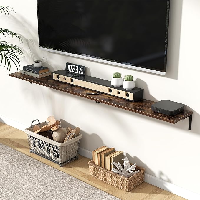 Fun Memories Deep Floating Shelves, 36W x 8D Floating Shelves Set of 2