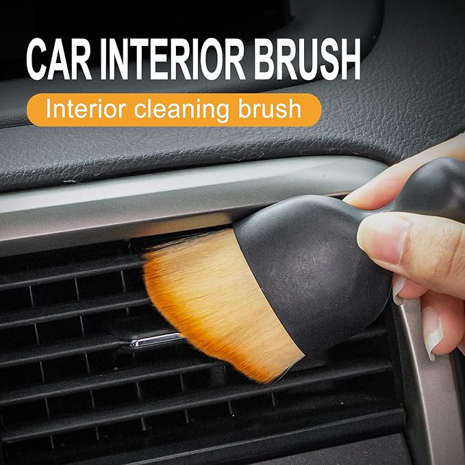 GaRhomxy Car Detailing Brushes, Car Interior Dust Sweeping Soft Brush, Soft