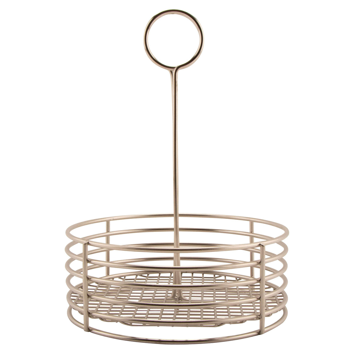 G.E.T. Enterprises Stainless Steel Round Stainless Steel Condiment Caddy Stainless Steel Table Caddies Collection 4-81866 (Case of 12)