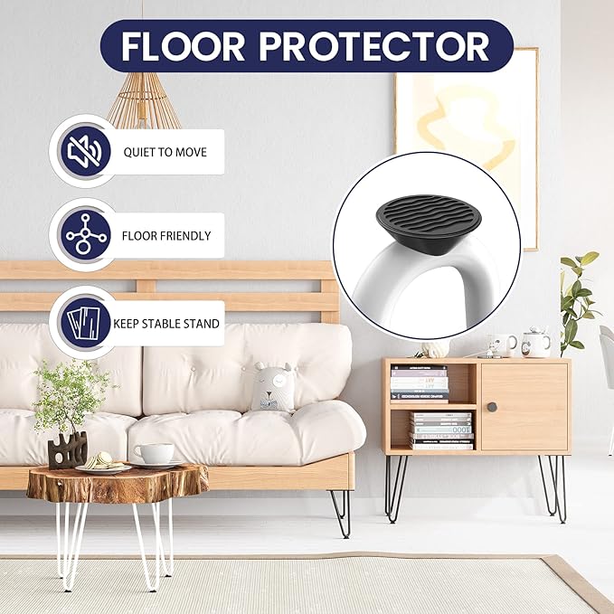 SMARTSTANDARD 4 Inch Heavy Duty Hairpin Furniture Legs, Metal Home DIY Projects