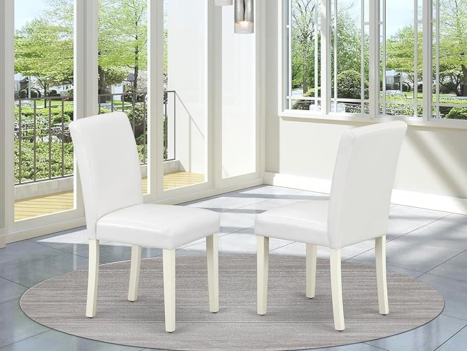 East West Furniture ABP2T64 Abbott Classic Parson Dining Chairs