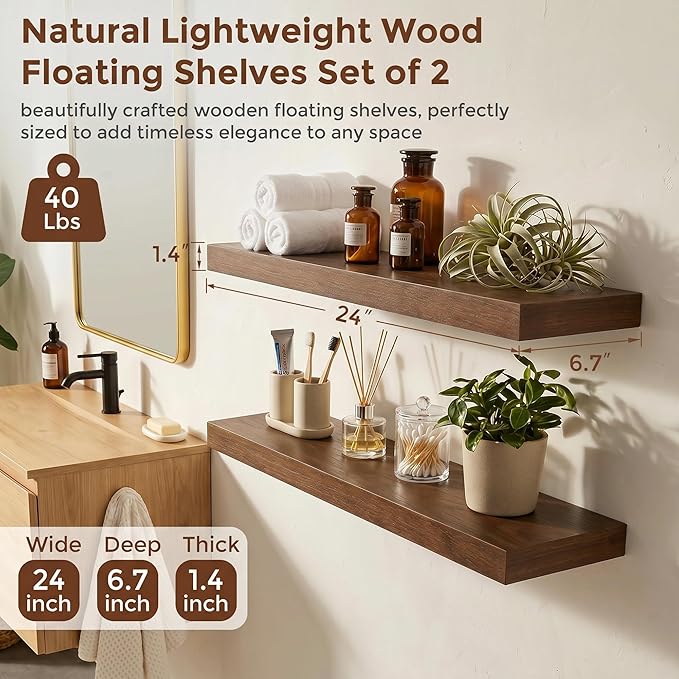 fuqing Wood Floating Shelves | 24 Inch Floating Shelves
