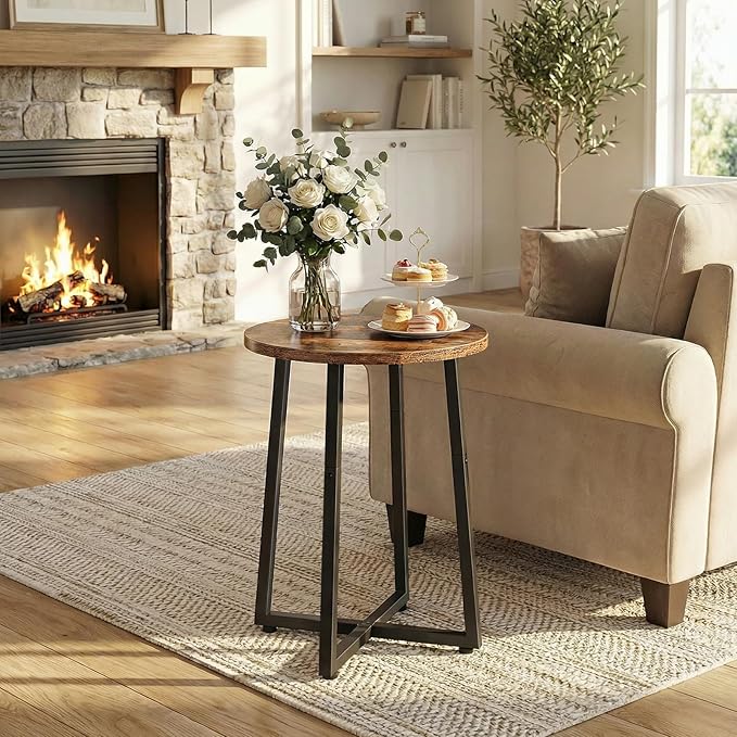 HOOBRO Side Table, Round End Accent Table