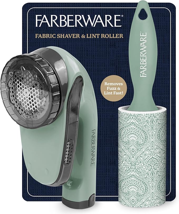 Farberware Fabric Shaver & Lint Remover Set–Battery Operated Sweater Shaver