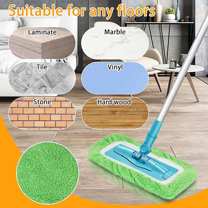Reusable Dry Sweeping Cloths Microfiber Wet Mop Pads Compatible