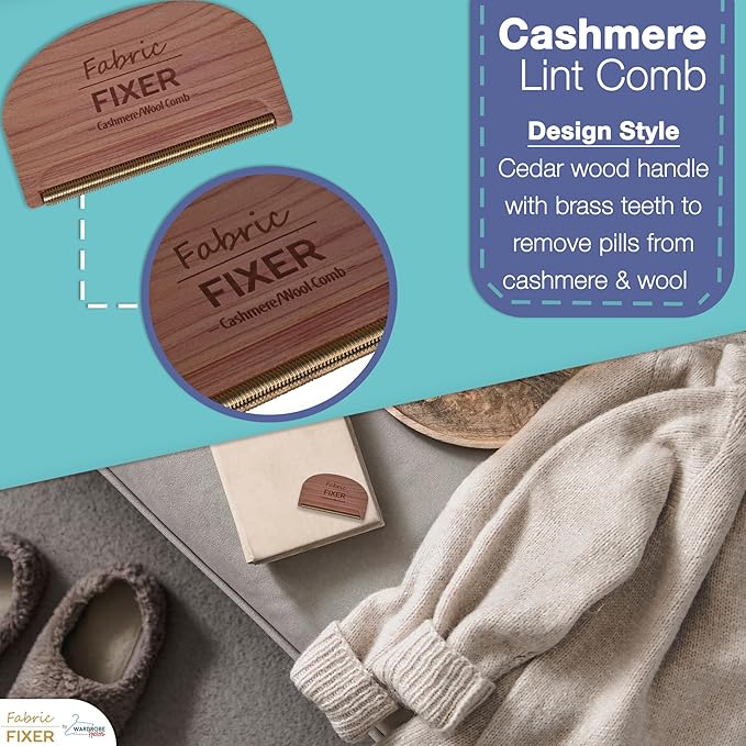 Cashmere Pill Remover Comb & Multi Fabric Shaver Depilling Sweater Fuzz Comb