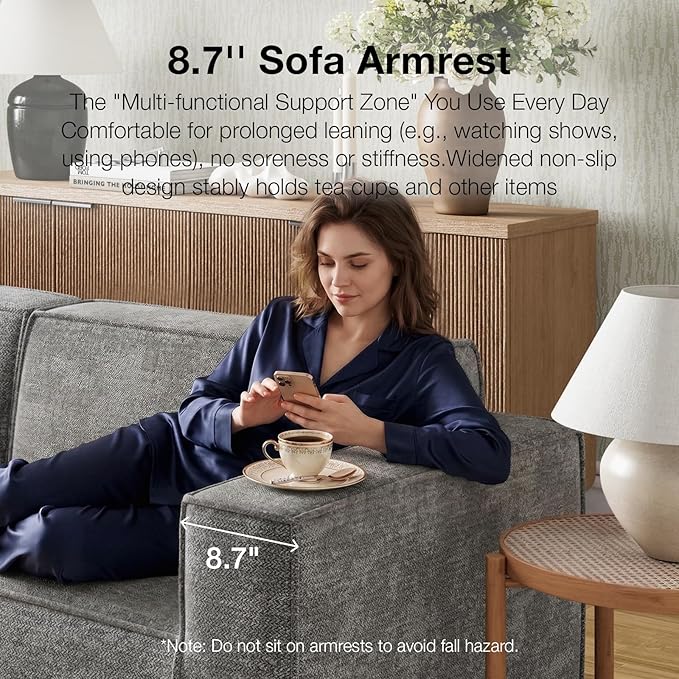Novilla 117.7" Modular Sectional Sofa, No Assembly Cloud Sectional Couch