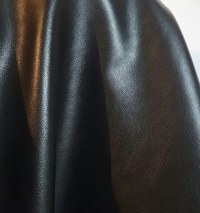 Black Soft Faux Vegan PU {Peta Approved Vegan} Leather by The Yard 20 Yard roll