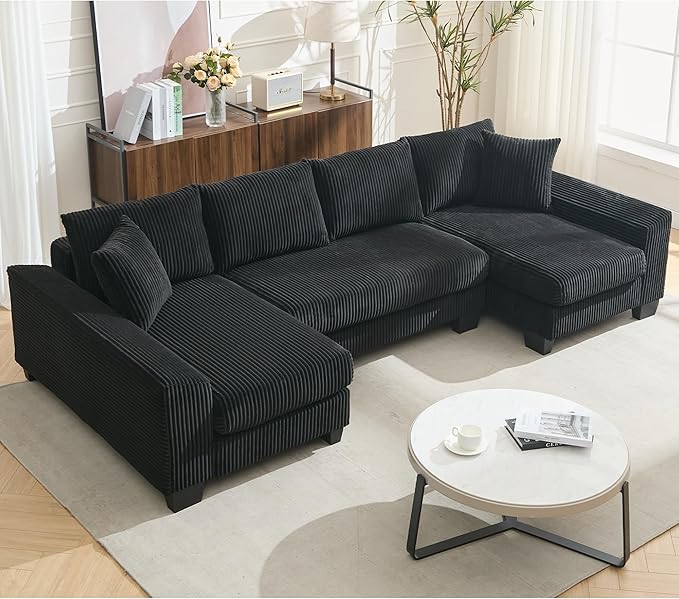 114" Sectional Couches with Pull Out Bed