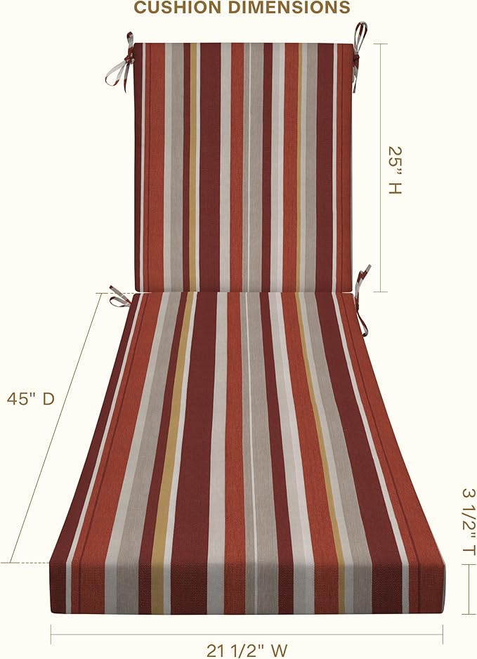 Honeycomb Outdoor Chaise Lounge Cushion