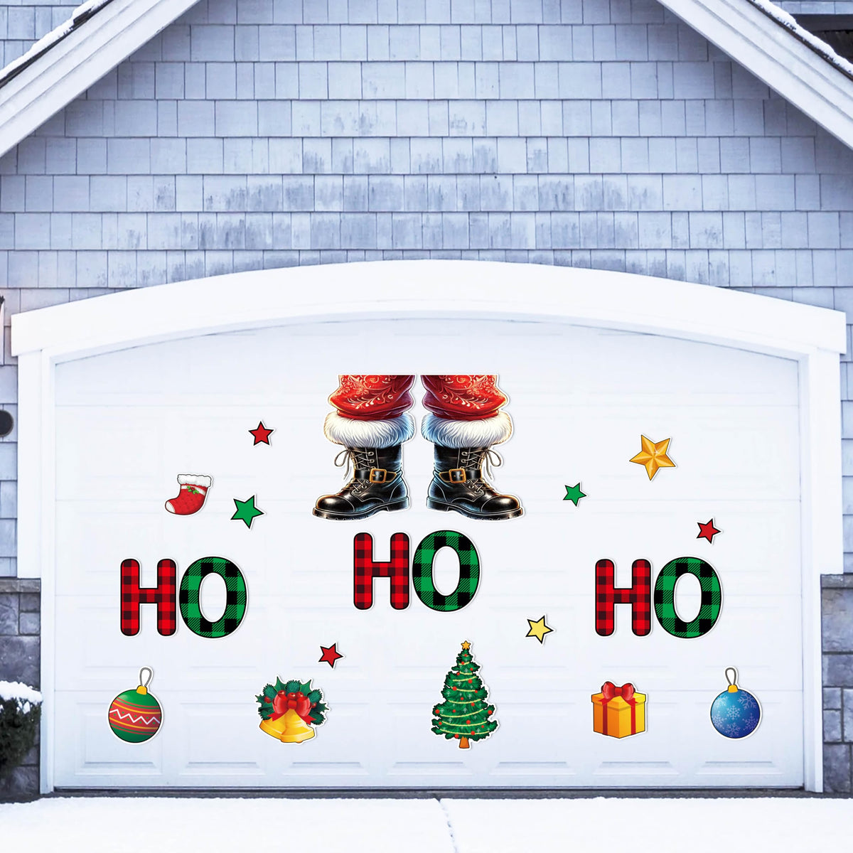 21PCS Christmas Garage Door Decorations Magnets - Santa Merry Xmas Holiday Refrigerator Fridge Kitchen Decor