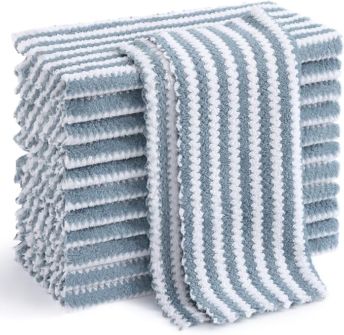 Homaxy 12 Pack Kitchen Dish Cloths, Ultra Soft and Absorbent Dish Towels