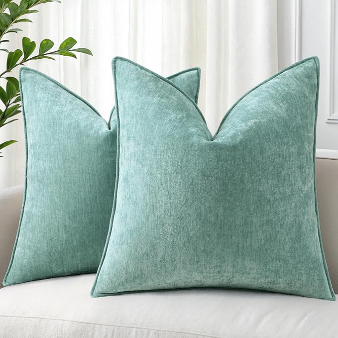 decorUhome Summer Couch Throw Pillow Covers 18x18 Set of 2, Decorative Soft