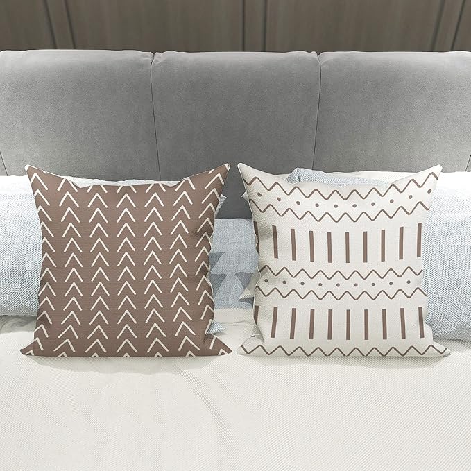 YCOLL Pillow Covers 16x16 Set of 4, Modern Sofa Throw Pillow Cover, Decorative