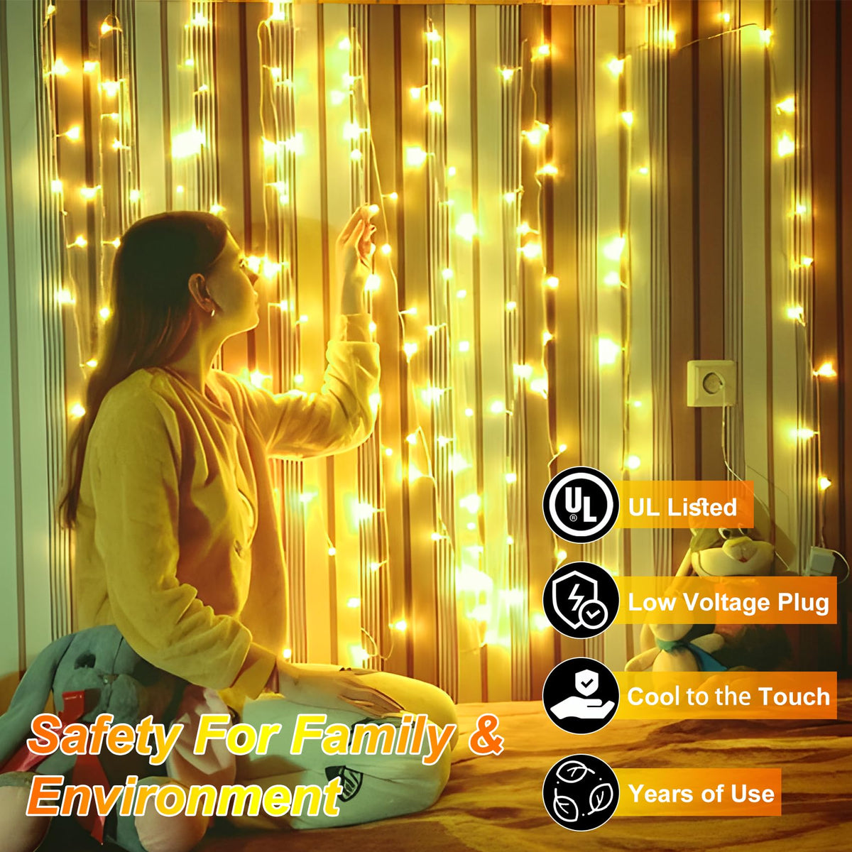 509FT Christmas Lights Outdoor 1350 LED Christmas Tree Decorations Lights with 8 Modes & Timer Memory, Plug In Clear Wire Waterproof LED Xmas Lights for Yard Trees Wedding Party Holiday (Warm White)