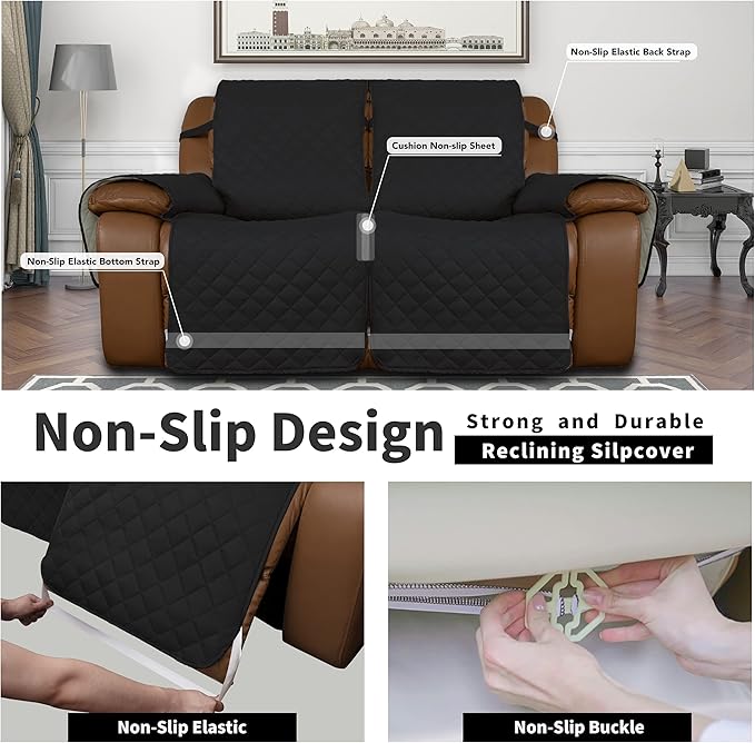 Easy-Going Loveseat Recliner Cover, Reversible Couch Cover