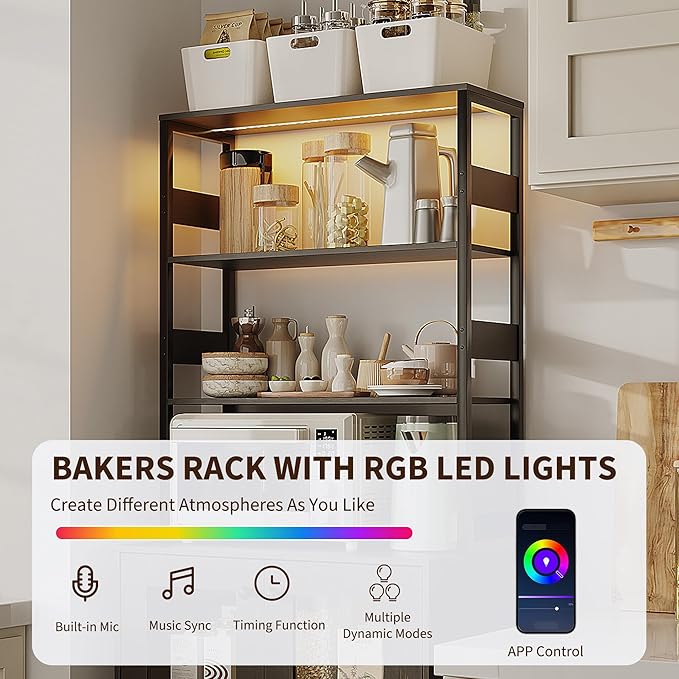 IDEALHOUSE 67Inch Bakers Rack
