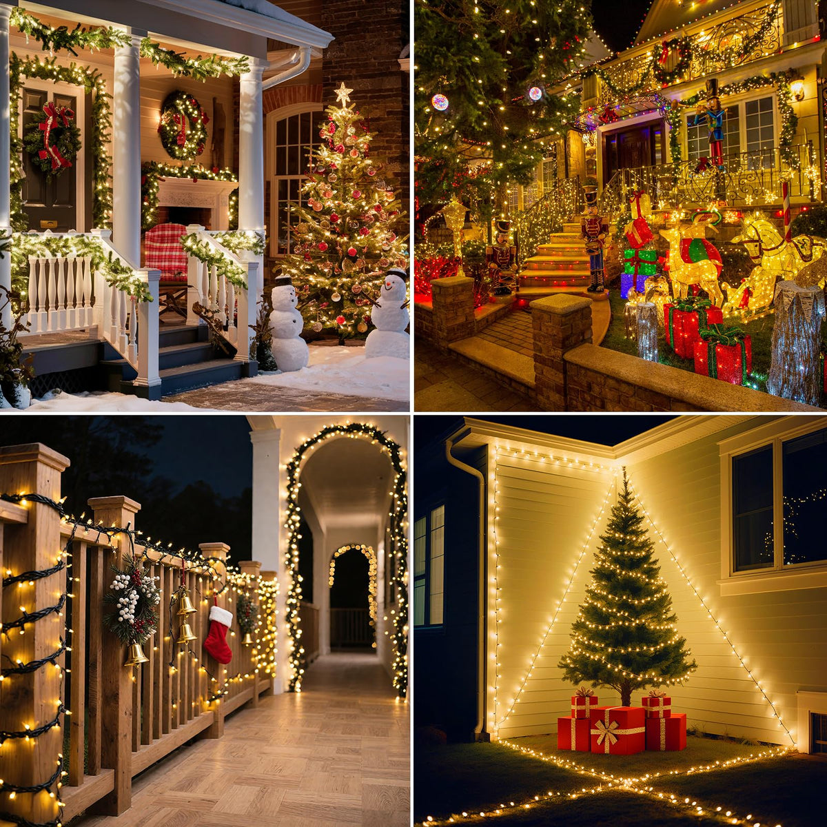 Green Convenience Christmas Lights 33ft 100LED Battery Operated String Lights with USB or Battery Powered Waterproof for Indoor Outdoor Holiday Party Wedding Christmas Decoration