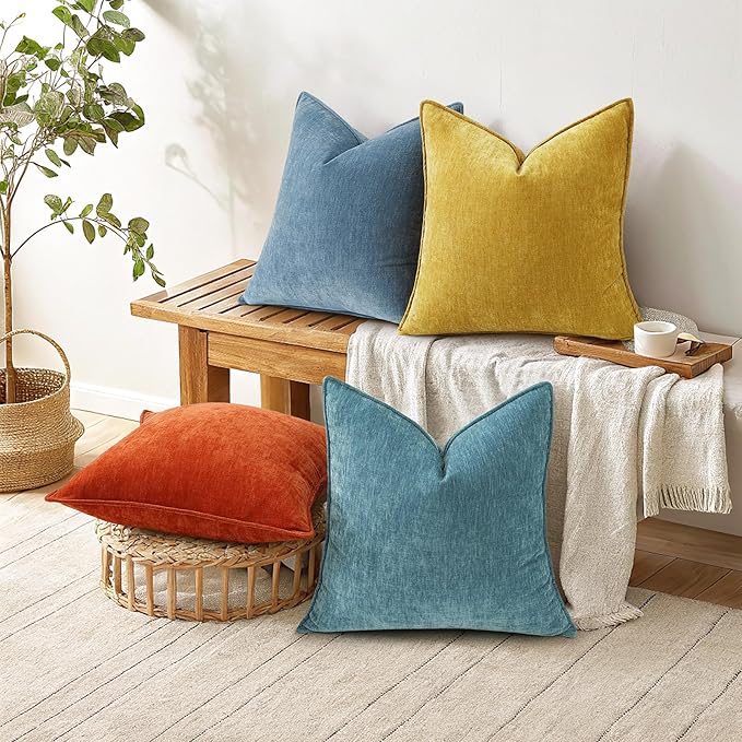 decorUhome Summer Couch Throw Pillow Covers 16x16 Set of 2, Decorative Soft
