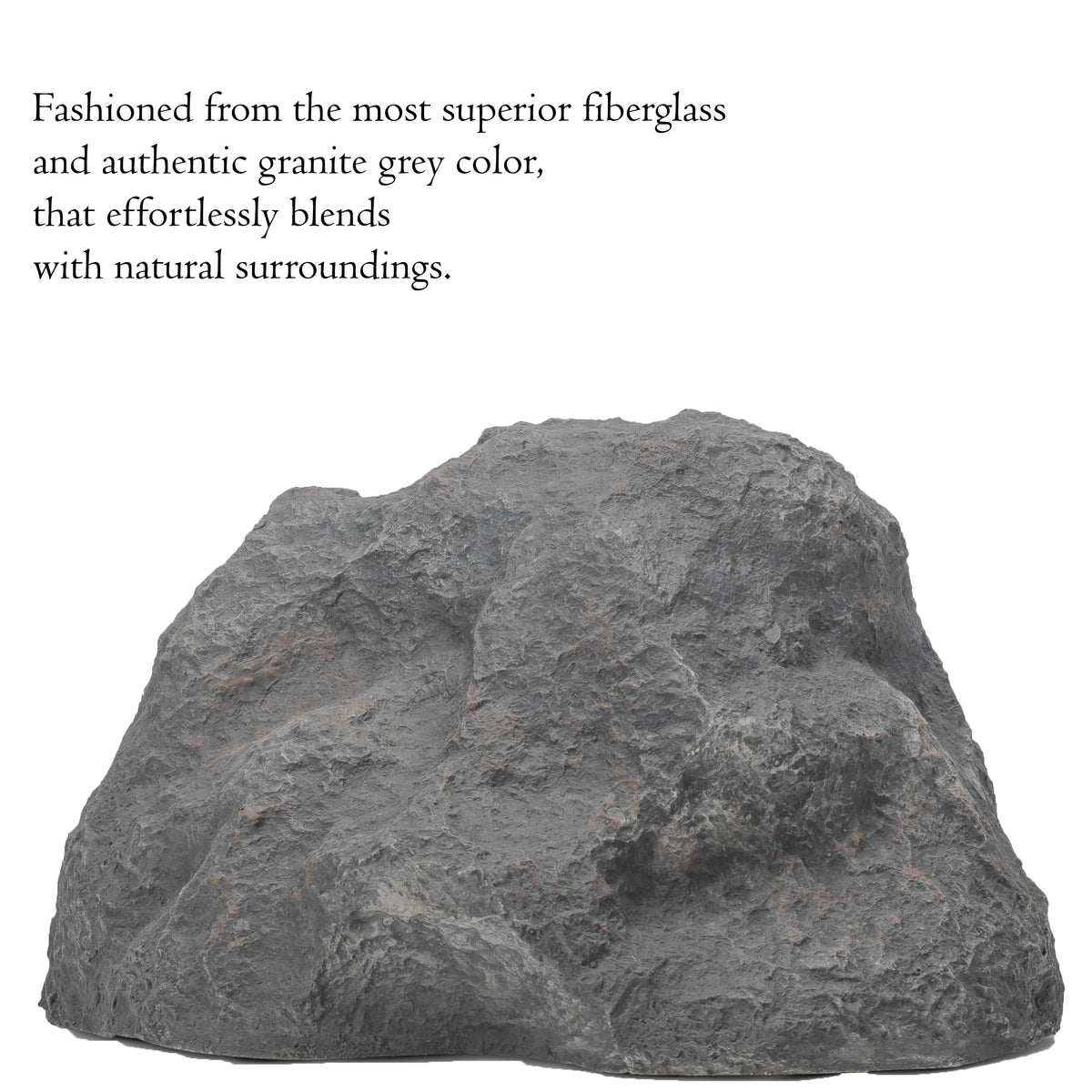 Gardenised Decorative Outdoor Weather-Resistant Artistic Artificial Faux Stone Rock, Garden Patio Granite Grey Fiberglass Stone, Charm Shaped
