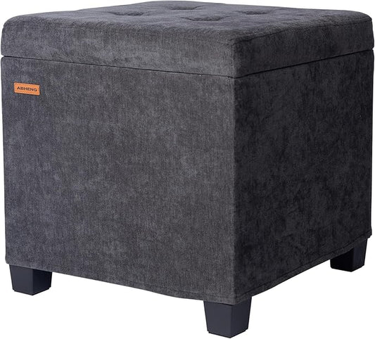 ABHENG Chenille Cover Steel Frame Ottoman