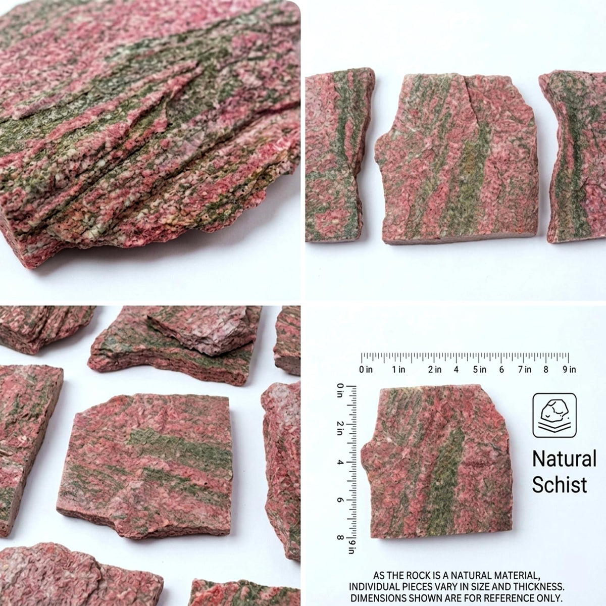 HAELFMRI 11 Lbs Natural Grey Slate Stones - Craggy Layered Rocks for Aquarium Hardscape & Iwagumi, PH Neutral Fish Tank Decor for Shrimp & Cichlids, Mixed Sizes 2-8 Inch for Terrarium