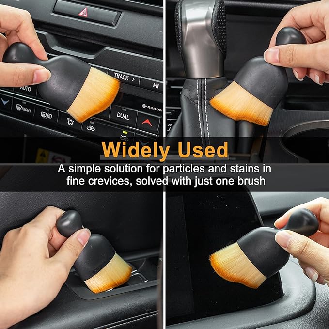 GaRhomxy Car Detailing Brushes, Car Interior Dust Sweeping Soft Brush, Soft
