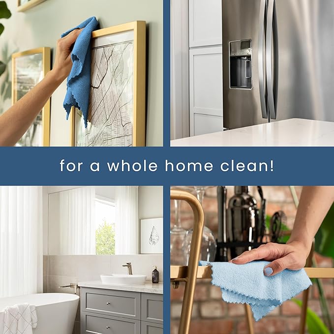 S&T INC. 50 Pack Microfiber Cleaning Cloth