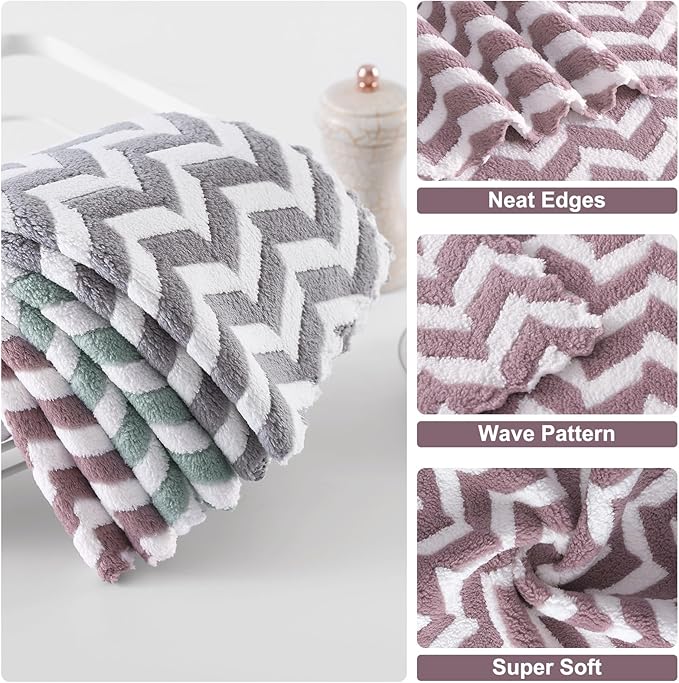 Homaxy 12 Pack Kitchen Dish Cloths, Ultra Soft and Absorbent Dish Towels