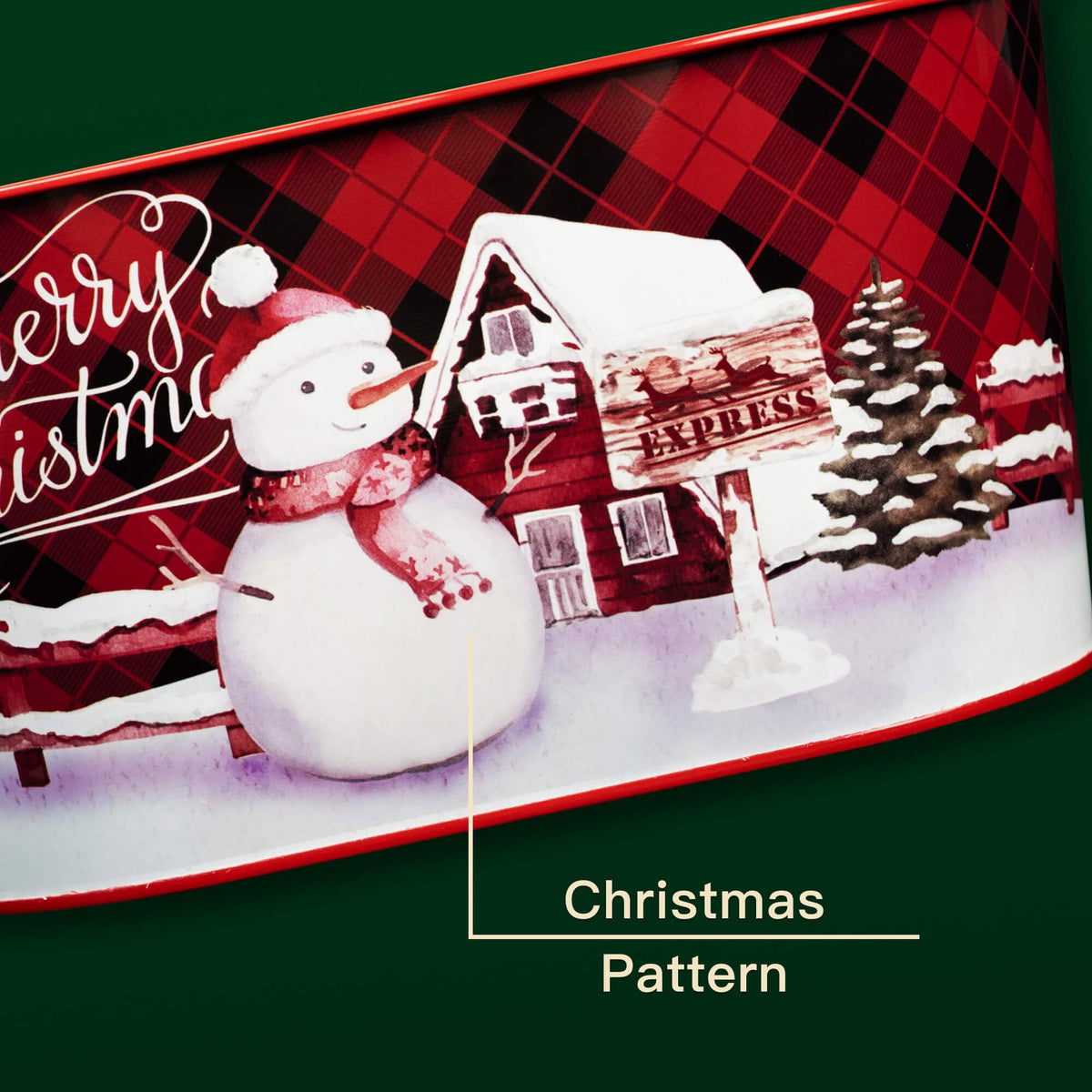 Putuo Decor Christmas Theme Metal Buckets, Christmas Decorations Garden Planter Pots, Galvanized Small Bucket Pails for Party Home Table Centerpieces Storage Decor