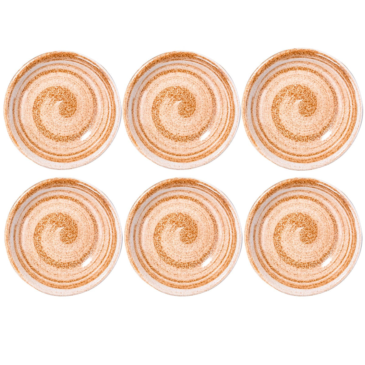 BOSILI Yellow Japanese Ceramic Sauce Dishes Set of 6 3.85 Inch Small Dipping Bowls for Sushi, Dumplings Soy Sauce Modern Porcelain Condiment Cups Side Dish Plates Microwave & Dishwasher Safe