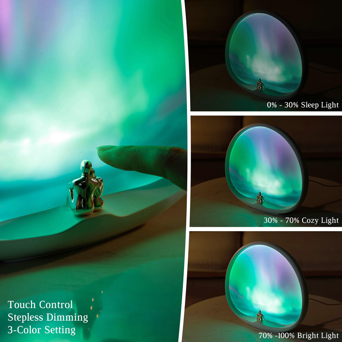 mamre Aurora Light Gift Dimmable Night Lamp for Wedding Anniversary Valentine's Day Birthday Christmas