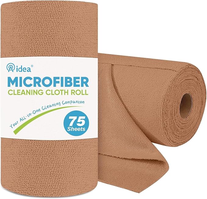 AIDEA Microfiber Cleaning Cloth Roll, Reusable Paper Towels Tear Away Cloth