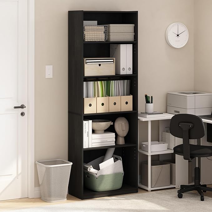 Furinno GEHRY Book Shelf, 5-Tier Bookshelf