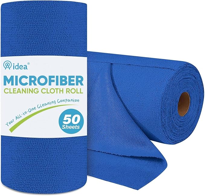 AIDEA Microfiber Cleaning Cloth Roll, Reusable Paper Towels Tear Away Cloth