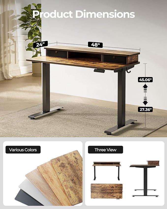 48x24 Inch Electric Standing Desk