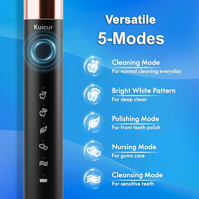 Electric Toothbrush for Adults and Kids, Comes