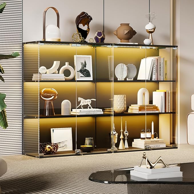 VersionTECH. Glass Display Cabinet