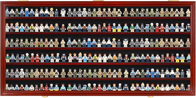 DisplayGifts Block Toy Minifigures Miniatures Display Case Frame Wall Cabinet