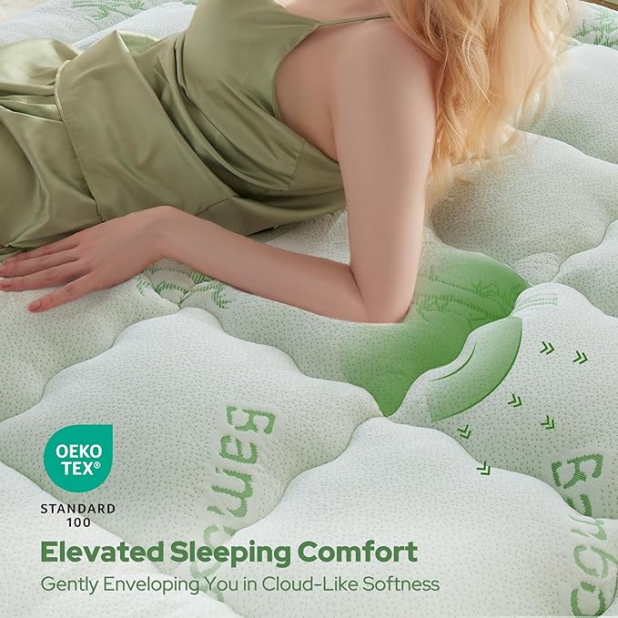BEDLORE California King Mattress Topper Viscose Derived from Bamboo, Thick
