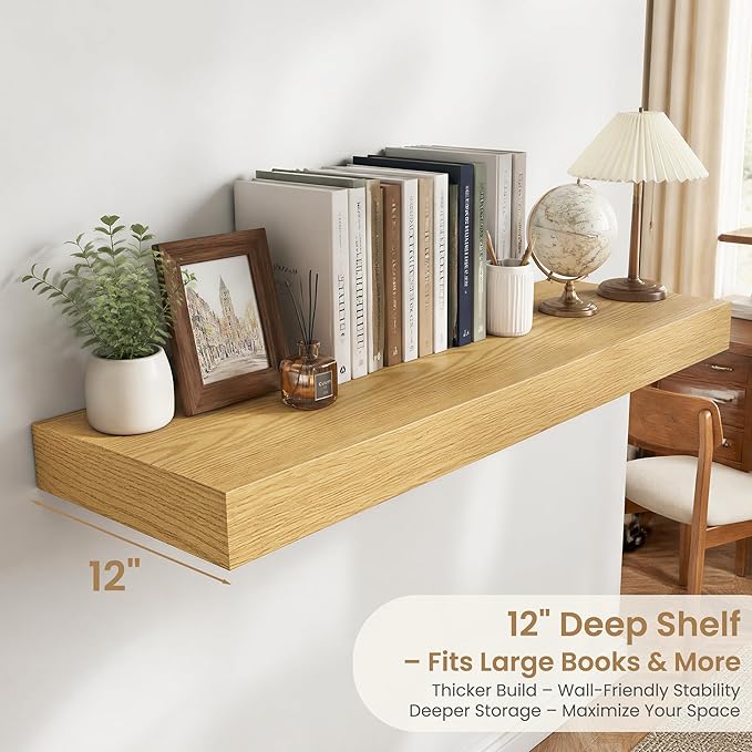 FLYJOE 48 Inch Long Floating Shelves
