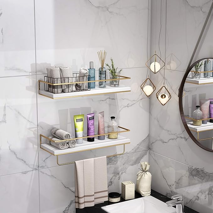 Shario White Floating Shelves