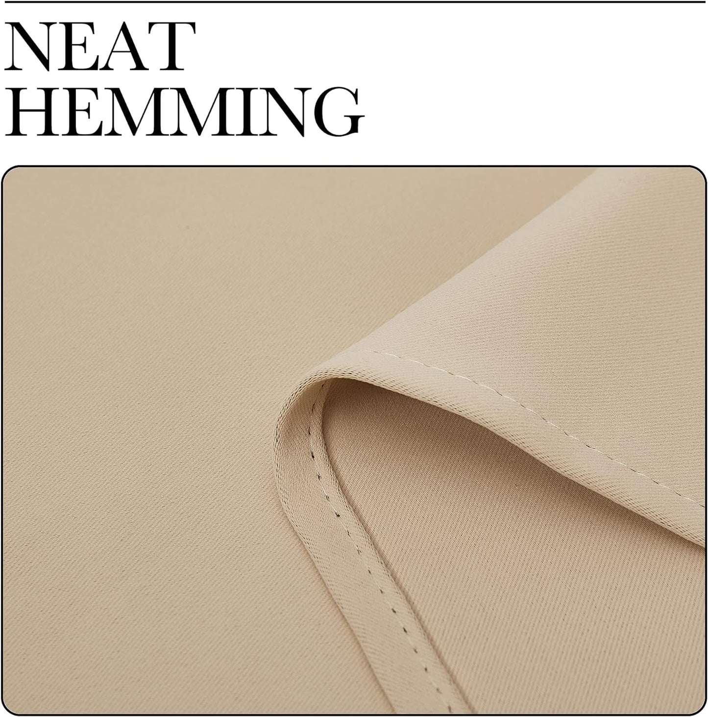 NICETOWN Room Darkening Curtain Panels - Thermal Insulated Grommet Drapes for Living Room | Biscotti Beige, 2 Panels (W29 x L45-Inch)
