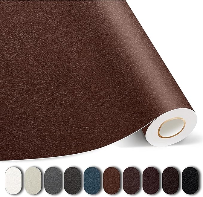 Leather Repair Patches, 17X395 Inch Self-Adhesive Leather Repair Tape, Stretch