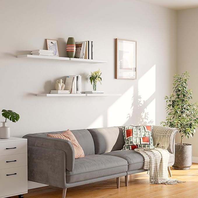 YUFLINX 23’’White Floating Shelves