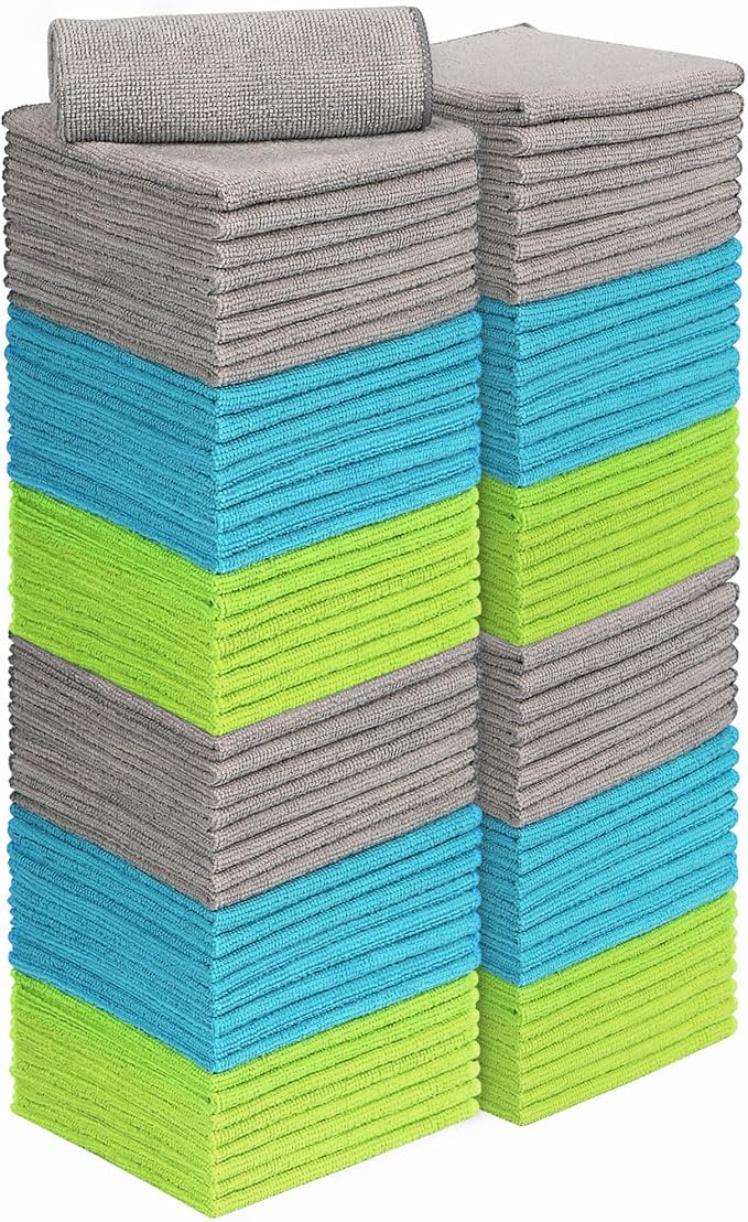 AIDEA Microfiber Cleaning Cloth-100PK, Soft Microfiber Towels