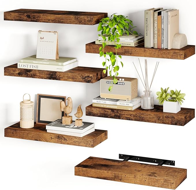 Fixwal 15.7in Floating Shelves, Farmhouse Shelf Wall Decor