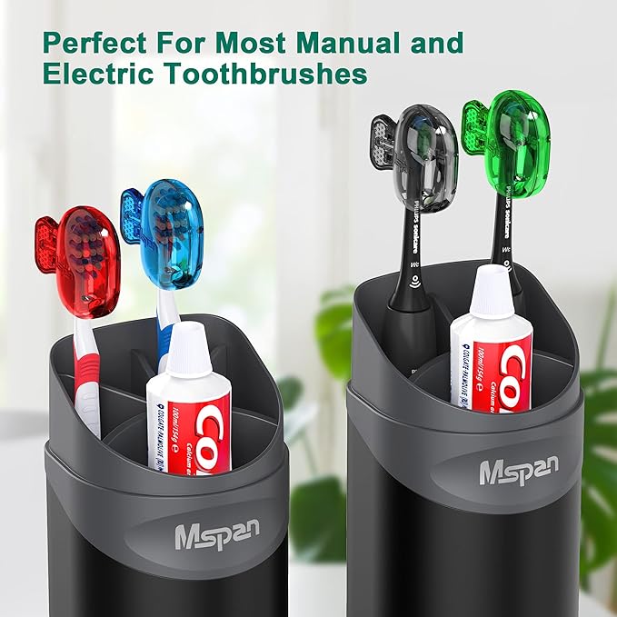 Mspan Toothbrush Head Cover Cap: Toothbrush Protector Brush Pod Case Protective